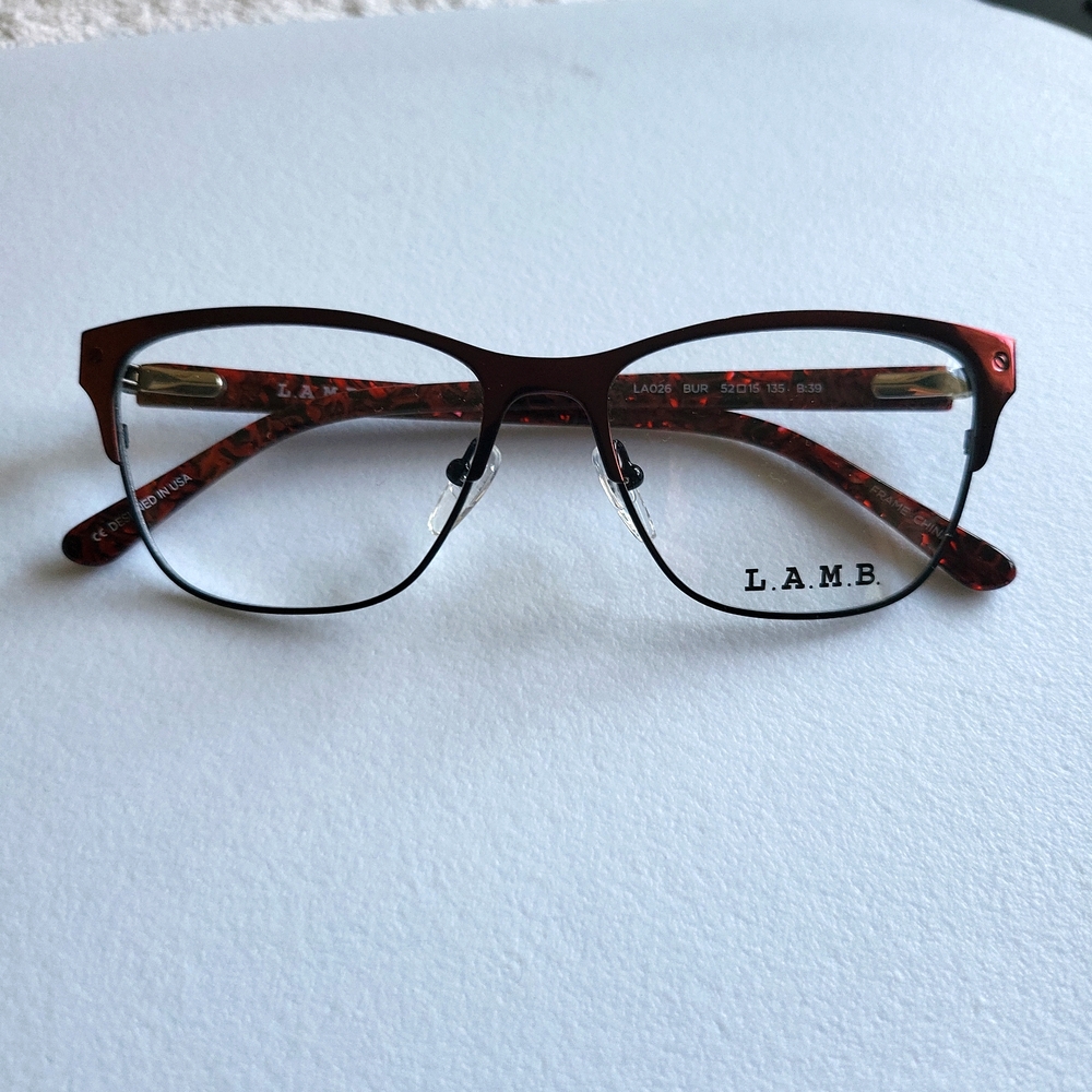 LAO26 L.A.M.B  52/15/135 Cherry Frame and Red/Black plastic Arms
